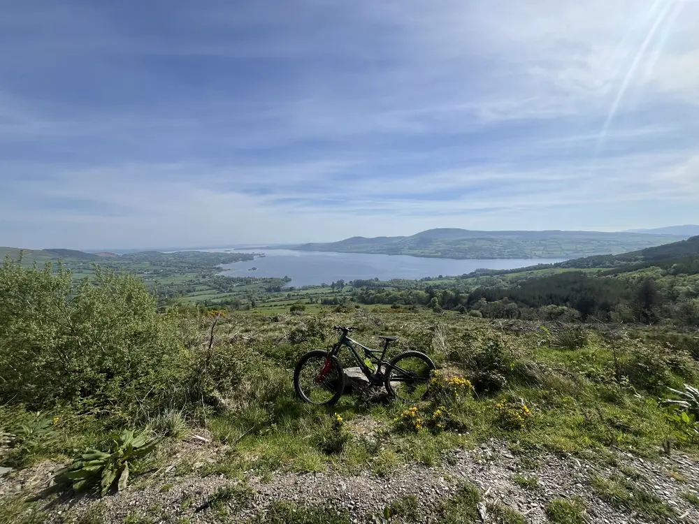 image of a mountain biker on a trail in Ireland